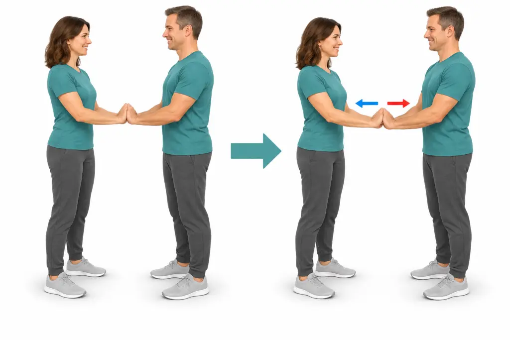 Partnerdruck zur Seite